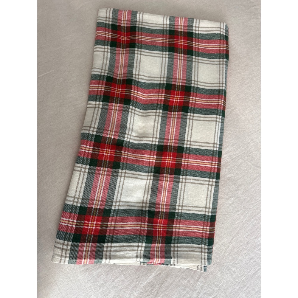 Lauren Ralph Lauren Home Red Green White Plaid Holiday Tablecloth Tartan
56x118